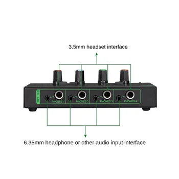 6-Канальный мини-усилитель для наушников HA400, Ультракомпактный стереоусилитель звука, усилитель для наушников для музыки