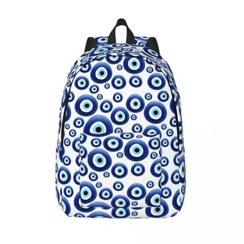 Защита от сглаза Холщовый рюкзак для девочек мальчиков Талисман Амулет Хамса Колледж Школьные дорожные сумки Женщины Мужчины Сумка для книг