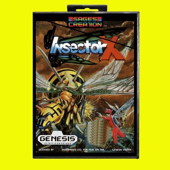 Игровая карта INSECTOR X 16bit MD для Sega Mega Drive / Genesis в розничной коробке из США
