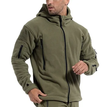Мужская военная зимняя флисовая тактическая куртка для активного отдыха, спортивная куртка с капюшоном Softshell, походные армейские куртки на открытом воздухе