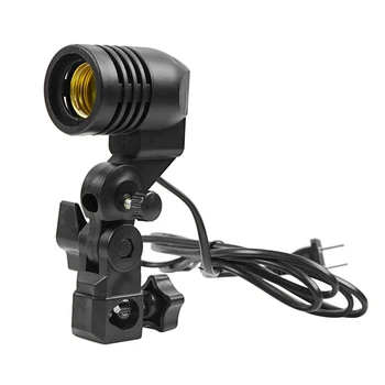 Светильник для фотостудии E27 Розетка переменного тока для фотосъемки 1,8 м Кабельный шнур Подставка для лампы с держателем зонтика Крепление лампы штепсельная вилка США