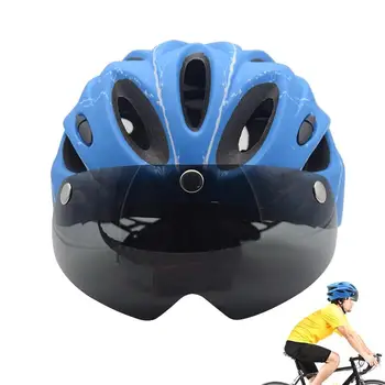 Велосипедные шлемы с магнитными очками, велосипедные шлемы для шоссейных и горных велосипедов для взрослых, Регулируемые велосипедные шлемы для шоссейных и горных велосипедов