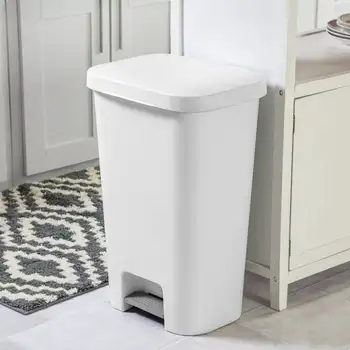 Мусорное ведро на литр, пластиковая подножка для кухонного мусорного ведра, белое