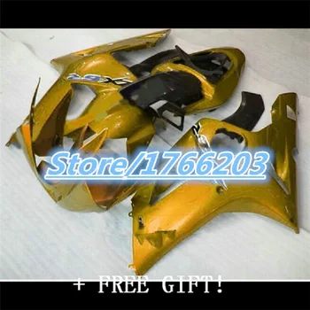 Модный обтекатель для KAWASAKI NINJA ZX6R 03 04 ZX 6R ZX636 ZX-6R ZX 6 R 03-04 ZX 6R 2003 2004 золотой желтый черный Обтекатель
