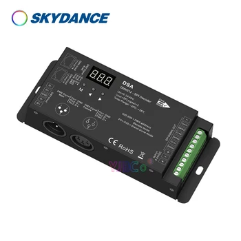 Skydance DSA DMX512 в SPI декодер DMX преобразователь сигнала 5V-24V 12V IC RGB RGBW WS2812 WS2815 Контроллер светодиодной ленты 2.4 G RF пульт дистанционного управления
