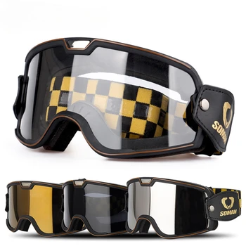 Мотоциклетные ретро-очки для мужчин и женщин для верховой езды, мотокросс, внедорожный спуск, четырехсезонные очки для верховой езды Powersport