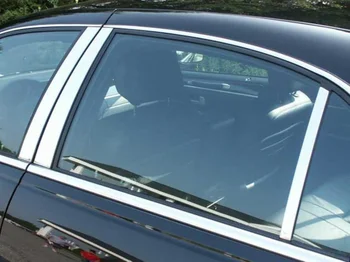 6 шт. для Lincoln Town Car 1998 1999 2000 2001-2011 Стойки для стоек, накладка на окно автомобиля, наклейки на колонны BC, серебристые аксессуары