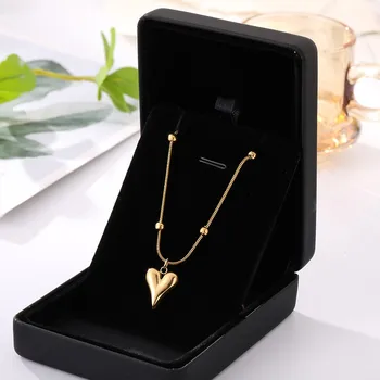 Высококачественные ожерелья с подвесками в форме сердца Маркизы UILZ Роскошного золотого цвета для банкетов и вечеринок, ювелирные изделия в подарок для женщин