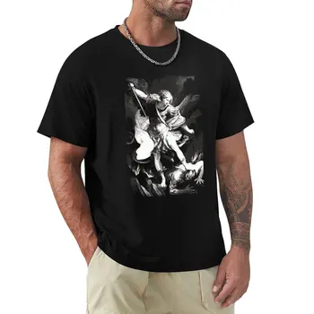 Футболка Saint Michael Archangel, одежда для хиппи, великолепная футболка, мужская одежда из аниме