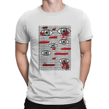 Мужские футболки Big Brother is Watching You, автор Джордж Оруэлл, забавная футболка из 100% хлопка, круглый воротник, футболка с коротким рукавом