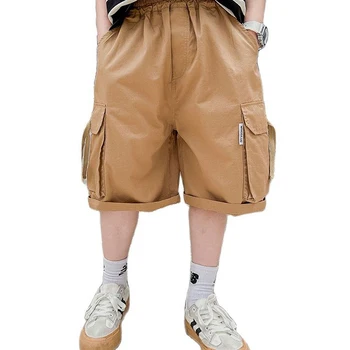 Брюки для мальчика, однотонные брюки для мальчиков, Летние детские брюки, повседневная одежда для мальчиков-подростков 6, 8, 10, 12, 14 лет