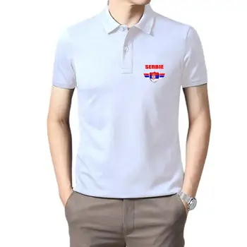 Мужская одежда для гольфа Enfant Serbie avec prenom au dos personnalise - Мужская футболка Mondial Football polo