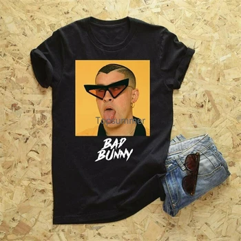 Футболка Bad Bunny Tongue, футболка Bad Bunny X100Pre Tour, юмористическая футболка