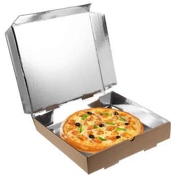 10 шт. Коробка для пиццы, упаковка для выпечки, Контейнеры для еды на вынос, держатель для ресторанных заготовок, гофрированные чехлы