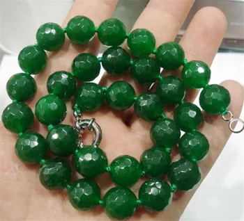 Ювелирное ожерелье из натурального Изумруда, Ограненные бусины из драгоценных камней, ожерелье 18 