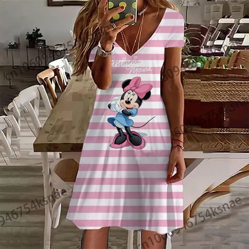 Женские платья Disney Бесплатная доставка, пляжные наряды с V-образным вырезом для женщин, вечерние платья, вечерние платья в продаже с бесплатной доставкой