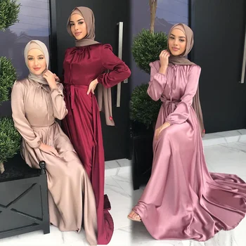 Xy006 однотонный халат для мусульман из Саудовской Аравии и платье до щиколоток abaya