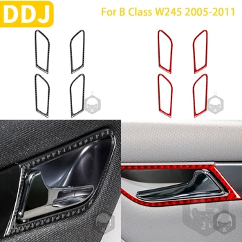 Для Benz B Class W245 2005-2011 Аксессуары из углеродного волокна Внутренняя дверная ручка автомобиля Рамка Наклейка Украшение