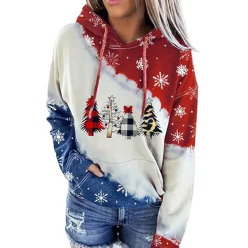Осень-зима 2023, женская толстовка с капюшоном, Рождественский Снеговик с 3D-принтом, пуловер с капюшоном с длинными рукавами, Забавная Уличная повседневная толстовка на Хэллоуин