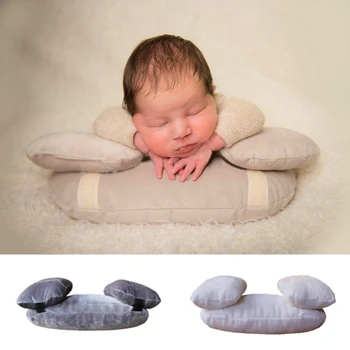 Комплект из 3 предметов для фотосессии новорожденных Мальчиков и девочек, подушка для фотосессии новорожденных, аксессуары для фотосессии младенцев в возрасте 1 месяца
