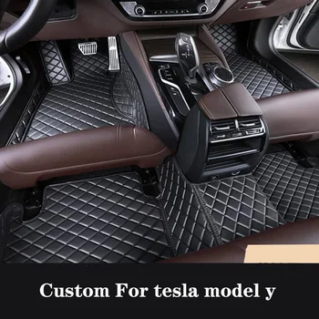 Изготовленный на заказ автомобильный коврик для Tesla модель Y 2023, водонепроницаемый ковер высокого качества, 1 шт. Коврик для ног, автоаксессуар