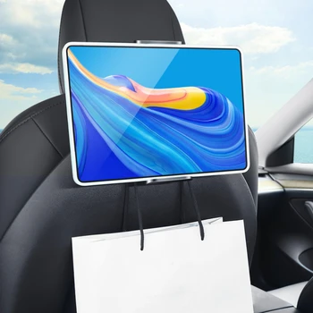 Для Tesla Модель 3 Y Держатель Телефона На Заднем Сиденье С Крючком, Вращающаяся На 360 Градусов Подставка, Автоматический Кронштейн Подголовника Для Планшетного ПК, Поддержка iPad Mini