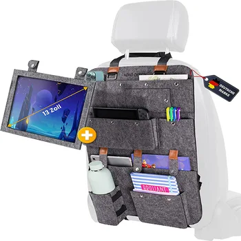 Войлочная сумка для хранения в автомобиле, сумка для хранения на спинке сиденья, подвесная сумка для iPad, многофункциональная автомобильная сумка для мобильного телефона, коробка для хранения