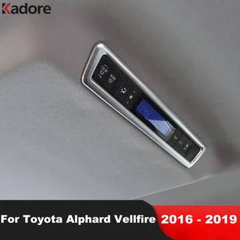 Накладка на заднюю панель кондиционера на крыше автомобиля, кнопка включения переменного тока, накладка для Toyota Alphard Vellfire 2016-2019, Матовые аксессуары для интерьера