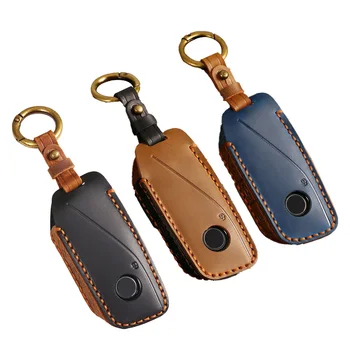 Дистанционный кожаный Брелок для ключей от автомобиля Для BMW Ix X7 I7 XM 2023, Чехол для ключей, Брелок для ключей от автомобиля, Чехол для чехла, Аксессуары для защиты