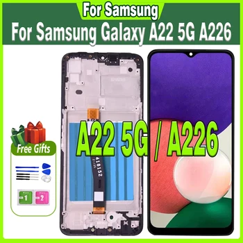 100% Протестированный Оригинал Для Samsung Galaxy A22 5G LCD A226 A226B SM-A226B/DSN Дисплей Замена Сенсорного экрана Дигитайзер В Сборе