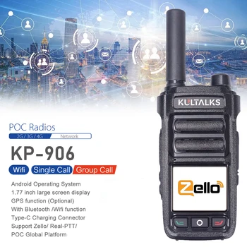 4G KP-906 Беспроводное POC-Радио ZELLO Global Outdoor 5000 Км Национальная карта 4G Real-ptt POC-Радио Android 5.1 с GPS