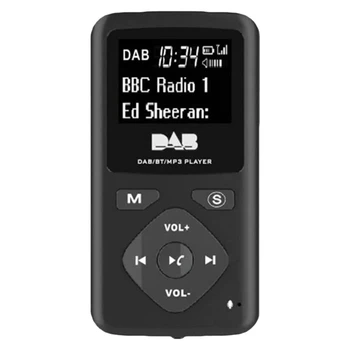 Портативное цифровое FM / DAB радио Bluetooth, персональное карманное FM-мини-радио, MP3-плеер, Micro-USB, высококачественное для дома