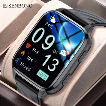 SENBONO 2023 Новые 137 спортивных режимов, умные часы для мужчин с высокой частотой обновления 60 Гц, часы для ответа на вызов по Bluetooth, длительное время автономной работы, умные часы