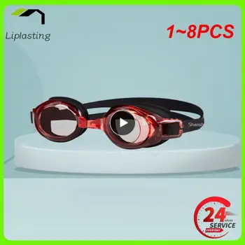 1-8 шт. До -9,0 Очки для плавания при близорукости, по рецепту, Водонепроницаемые очки для плавания с защитой от запотевания, Силиконовые очки для дайвинга с диоптриями для взрослых