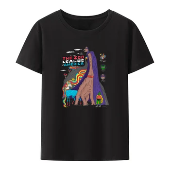 Американская лига зоопарка, Забавная футболка с графическим принтом, Новинка, Хипстерская футболка с коротким рукавом, удобная одежда, классная
