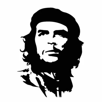 11 см * 15 см Виниловая наклейка Serious Celebrity Che Guevara Car KK Decorate Sticker Черная / серебристая автомобильная наклейка
