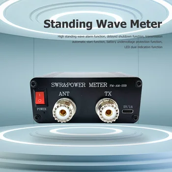 Цифровой Измеритель Стоячей Волны Мощностью 0,5-120 Вт FM AM SSB 1,8 МГц-50 МГц Цифровой Ваттметр Мощности 5V 1A Type-C с функцией сигнализации