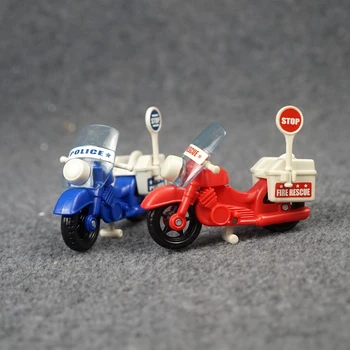 Полицейская пожарно-спасательная модель мотоцикла Раздвижная игрушка, Устойчивая к ударам, Подарки для детей и мальчиков 9 см