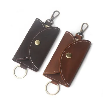 Мужская сумка для ключей на ремне из воловьей кожи с несколькими крючками для автомобильных ключей