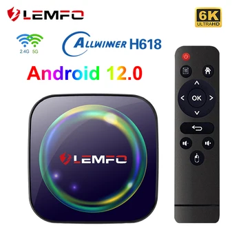 LEMFO H8S TV Box Android 12 AllwinnerH618 2,4 G и 5,8 G Двойной Wifi 6K Видео Медиаплеер 4 ГБ 64 ГБ Смарт-приставка 100 М Ethernet