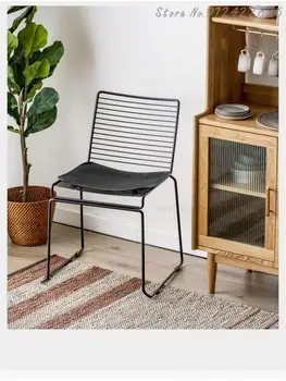 MWh manhaojia Nordic современный простой бытовой обеденный стул сетчатый красный креативный стул бытовой стул для отдыха с железной спинкой