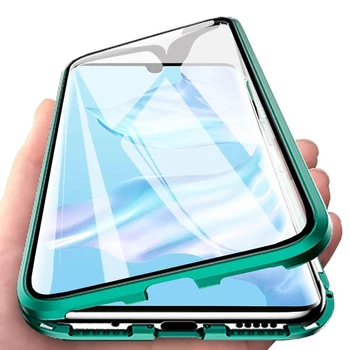 Металлический Корпус с Магнитной Адсорбцией 360 Для Redmi Note 11 11S 11T 10 9 9S 9T 8T 12T 12T Pro X3 NFC Xiaomi 12 11 Pro Двухсторонний Glas