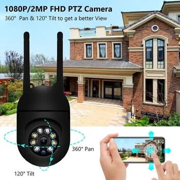 Беспроводная камера безопасности 5G, WiFi-камера наблюдения, водонепроницаемая камера домашней безопасности с ИК-датчиком движения ночного видения для помещений